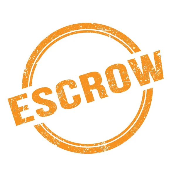 ESCROW metni turuncu grungy vintage yuvarlak pul üzerine yazılmış.