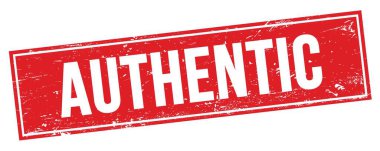 Kırmızı grungy dikdörtgen damga işareti üzerinde ATHENTIC metin.