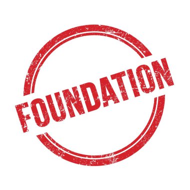 Kuruluş metni kırmızı grungy vintage yuvarlak pul üzerine yazılmış.