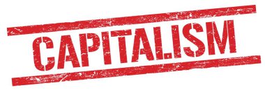 Kırmızı grungy dikdörtgen damga işareti üzerinde CAPITALISM metin.