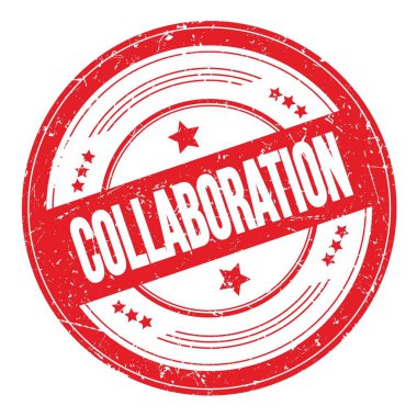 Kırmızı yuvarlak, pasaklı doku damgası üzerine çarpıtma metni.