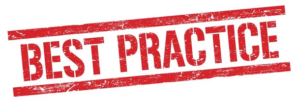 Best Practice Text Red Grungy Rectangle Stamp Sign — Stock Photo, Image