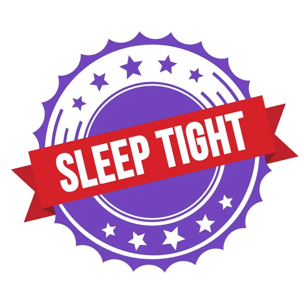 Sleep Tight Text Auf Rotem Violettem Bandstempel — Stockfoto