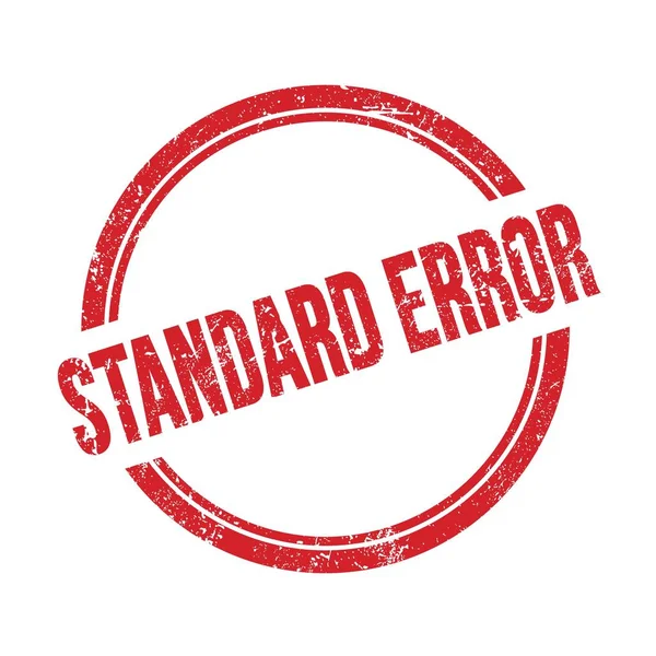 Текст Standard Error Написаний Червоному Гранжевому Вінтажному Круглому Штампі — стокове фото