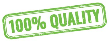 Yeşil grungy vintage dikdörtgen damgalı% 100 nicelik metni.