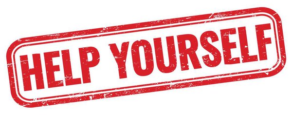 ПОМОГИТЕ себе текст на красной грандиозной марке прямоугольника.