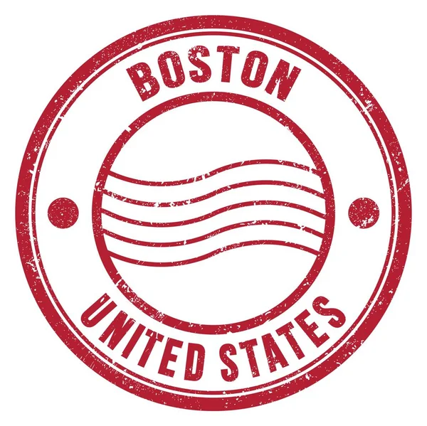 ボストン アメリカ合衆国 ワードは赤丸切手 — ストック写真