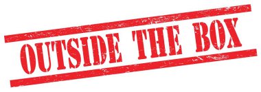 DÜŞÜNCÜ Kırmızı grungy dikdörtgen vintage pul üzerindeki kutu metni.