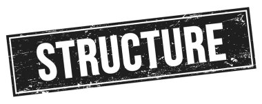 Siyah grungy dikdörtgen damga işareti üzerinde STRUCTURE metin.