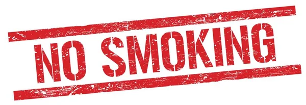 Žádný Smoking Text Červené Grungy Obdélníkové Razítko — Stock fotografie
