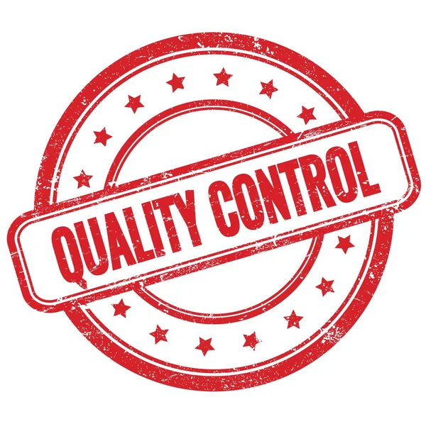 Kırmızı vintage grungy yuvarlak kauçuk damga üzerinde Kalifiye Kontrol metni.