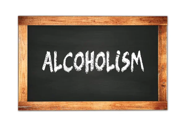 Alcoholism Szöveg Írva Fekete Keret Iskola Táblán — Stock Fotó