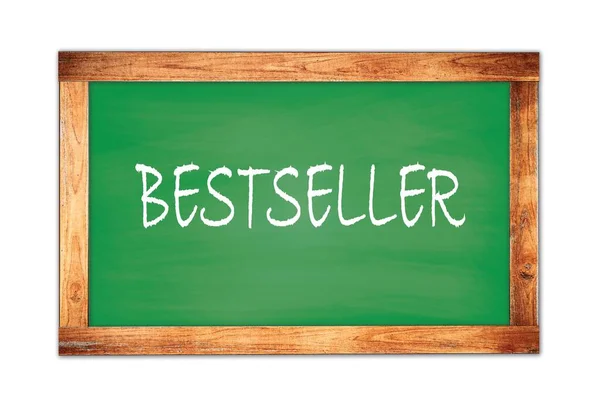 Tekst Bestseller Napisany Zielonej Drewnianej Tablicy Szkolnej — Zdjęcie stockowe