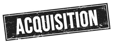 Siyah grungy dikdörtgen damga işareti üzerinde ACQUISITION metin.