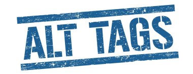 Mavi grungy satır işareti üzerinde ALT TAGS metin.