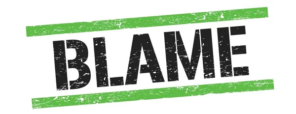 Blame Text Black Green Grungy Lines Stamp Sign — ストック写真