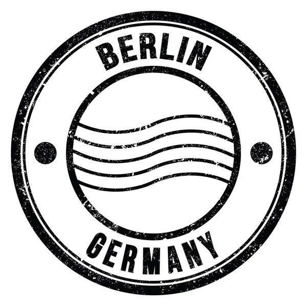 Berlin Germany Words Written Black Postal Stamp — Stock Photo, Image