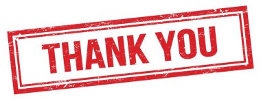 Teşekkürler. Kırmızı grungy vintage dikdörtgen damgalı mesaj..