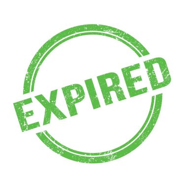 Yeşil grungy vintage yuvarlak pul üzerine yazılmış EXPIRED metin.