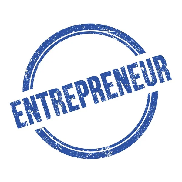 Entrepreneurテキストが書かれている青のグランジヴィンテージラウンドスタンプ — ストック写真