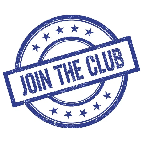 Join Club Text Geschrieben Auf Blauem Runden Vintage Gummistempel — Stockfoto