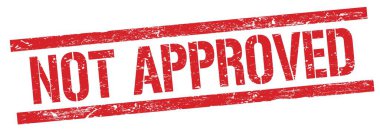 Kırmızı grungy dikdörtgen damga işareti üzerinde Onaylanmamış metin.