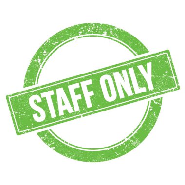 Personel sadece yeşil grungy yuvarlak vintage damga üzerinde metin.