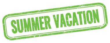 Yeşil grungy vintage dikdörtgen damgalı YAZ Tatil metni.