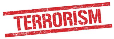 Kırmızı grungy dikdörtgen damga işareti üzerinde TERRORISM metin.