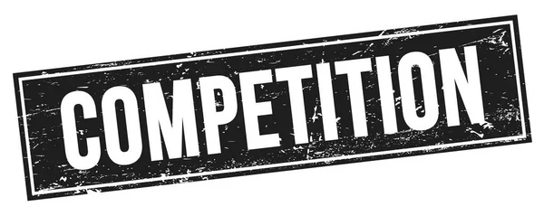 Competition Text Black Grungy Rectangle Stamp Sign — Stock Photo, Image