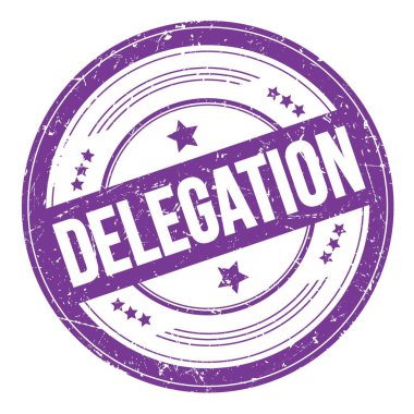 Menekşe çivit renginde yetkilendirme metni kirli doku damgası.