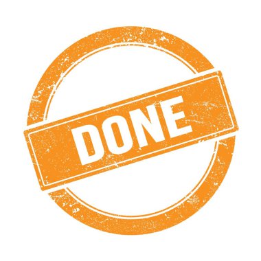 Turuncu grungy round vintage pulu üzerine yapılmış metin.