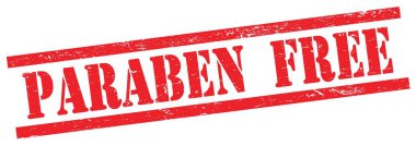 Kırmızı grungy dikdörtgen vintage damga üzerinde PARABEN özgür metin.