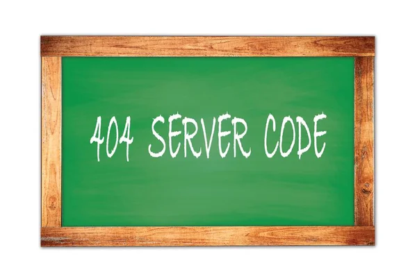 404 Server Κωδικοσ Κείμενο Γραμμένο Πράσινο Ξύλινο Πλαίσιο Σχολείο Μαυροπίνακα — Φωτογραφία Αρχείου