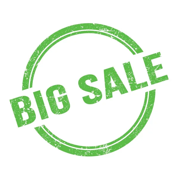 Yeşil grungy vintage yuvarlak pulla yazılmış BIG satış metni.