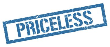 PRICESS mavi grungy dikdörtgen mühür işareti.