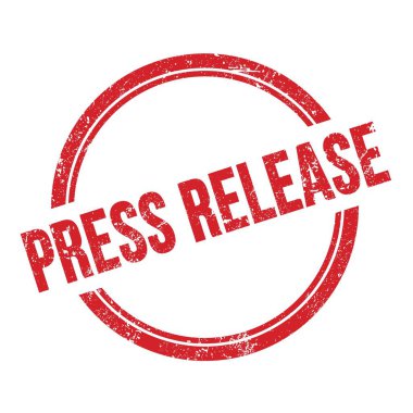 Kırmızı grungy vintage yuvarlak pulla yazılmış presSS gevşetme metni.