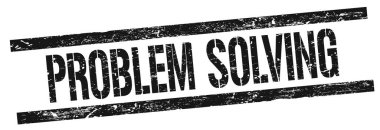PROBLEM SOLVING siyah grungy dikdörtgen işareti üzerinde metin.