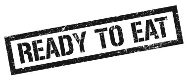 Siyah, kirli, dikdörtgen damgalı levha yemeye hazır..