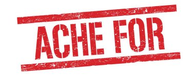 Kırmızı grungy dikdörtgen damga işareti üzerindeki metin için ACHE.