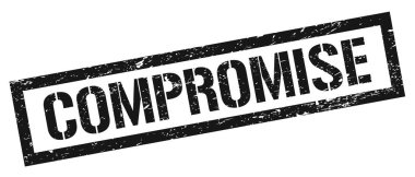 COMPROMISE siyah grungy dikdörtgen mühür işareti.