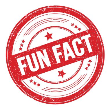 Kırmızı yuvarlak grungy doku damgasıyla ilgili eğlenceli gerçek metin.