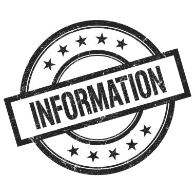 Bilgilendirme metni siyah yuvarlak vintage kauçuk damga üzerine yazılmış.