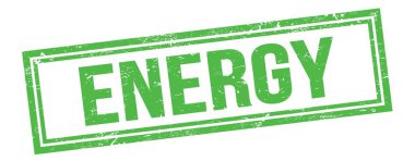 Yeşil grungy vintage dikdörtgen damgalı ENERGY metin.