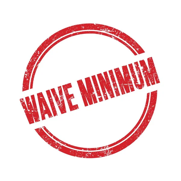 Waive Minimum Text Written Red Grungyビンテージ丸印 — ストック写真