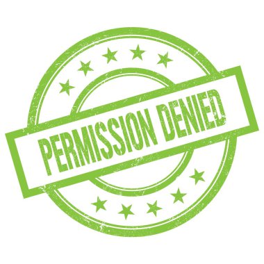 YEŞİM DENİED Yeşil yuvarlak vintage kauçuk damga üzerine yazılmış metin.