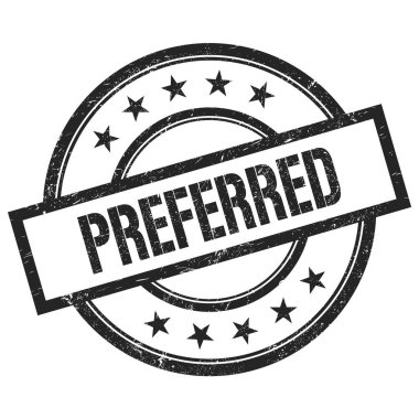 Siyah yuvarlak vintage kauçuk damga üzerine yazılmış tercih edilen metin.