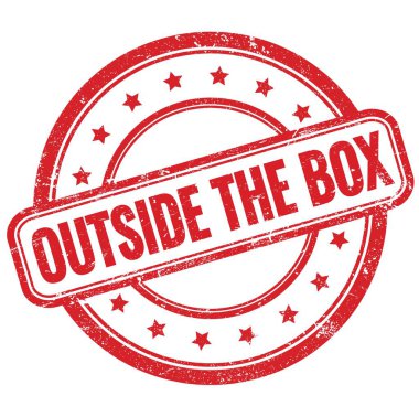 Kauçuk damgalı kırmızı antika grungy üzerindeki kutu metni.