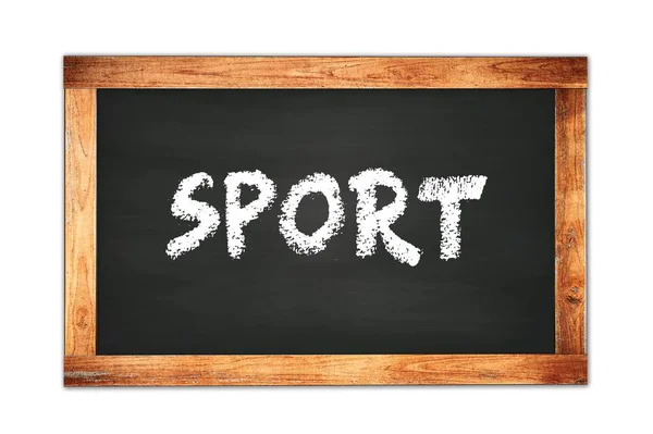 Sport Text Written Black Wooden Frame School Blackboard — Stock Photo, Image