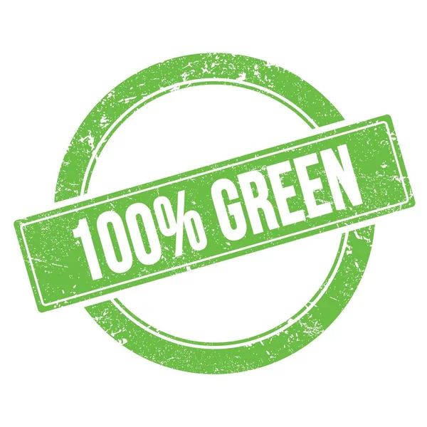 100 Зеленый Текст Зеленой Круглой Винтажной Марке — стоковое фото